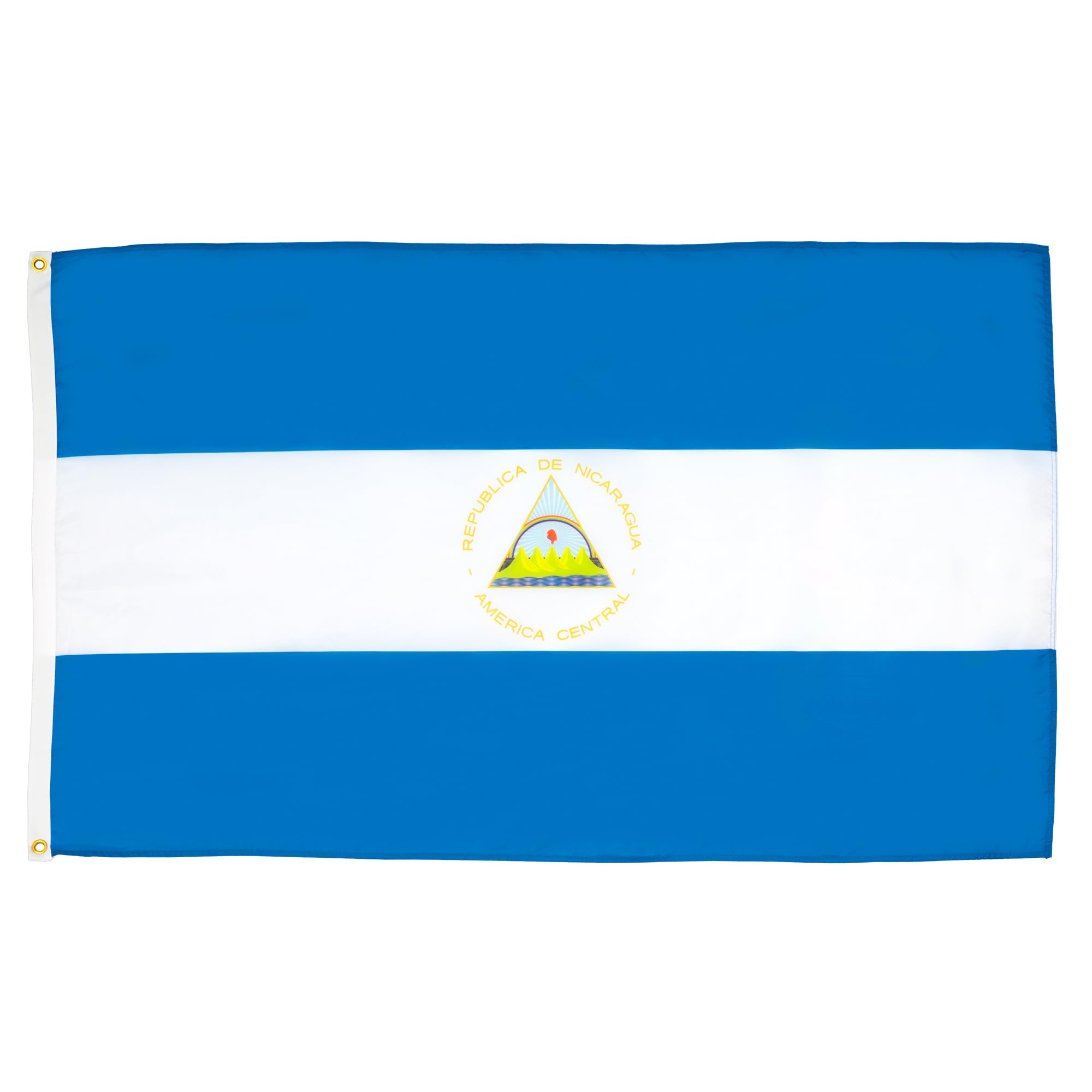 AZ FLAG - Nicaragua Flag - 2x3 Ft - 100D Polyester Nicaraguan Banner with Two Metal Grommets - Fade Resistant - Vivid Colors - 2' x 3' Feet - 90x60 Cm — image 1