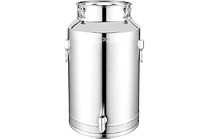 Large Capacity 5L Metal Oil Storage Container with Useful Tap Rustless Oil Dispenser for Home or Restaurant Permanent Liquid 