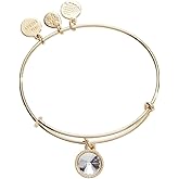 Alex and Ani Birthstones Expandable Bangle for Women, Birthday Crystal Charms, Shiny Finish, 2 to 3.5 in