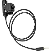 WODASEN 3.5mm Plug U94 PTT Adapter Tactical Headset Push to Talk Mobile Phone Audio Jack Sound Interface Cell Phones U174/U U-174 TP120 7mm to 3.5 Connector NATO-US Converter Military Wiring