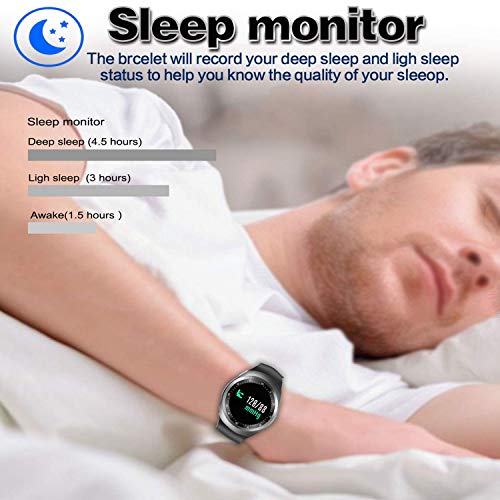 [2020 New] Smart Watch-Touchscreen Smartwatch for Android iOS Phones Activity Fitness Tracker with Heart Rate Blood Pressure Monitor Sport Watch Pedometer Calorie Men Women Xmas Holiday Birthday Gift - Thumbnail 3