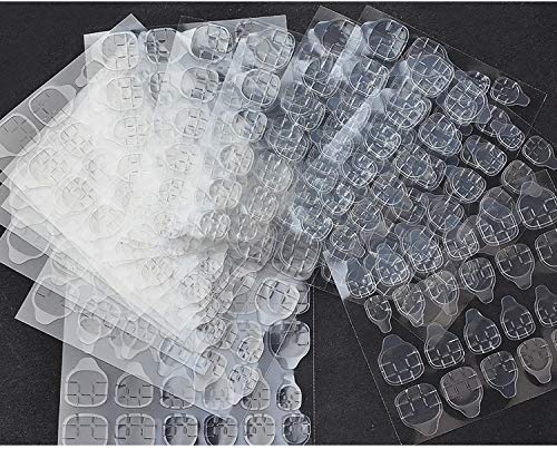Siusio 1200pcs (50 Sheets) Nail Glue Sticker, Double Sided Nail Glue Jelly Gel Tape Transparent Flexible Adhesive Fake Nails Tips - Thumbnail 7
