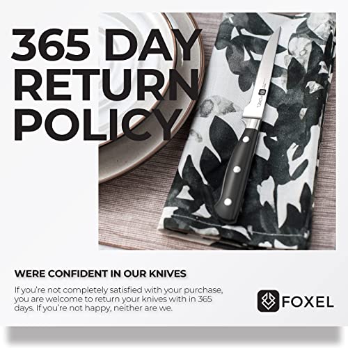 FOXEL Best Straight Edge Steak Knives Knife Set of 4, 8, or 12 Piece