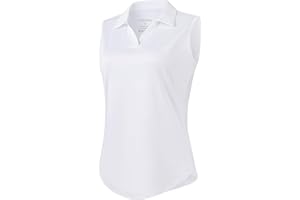 G Gradual Sleeveless Golf Shirts for Women Collared V Neck Tennis Tank Top Cooling Polo UPF 50+ Quick Dry Lightweight