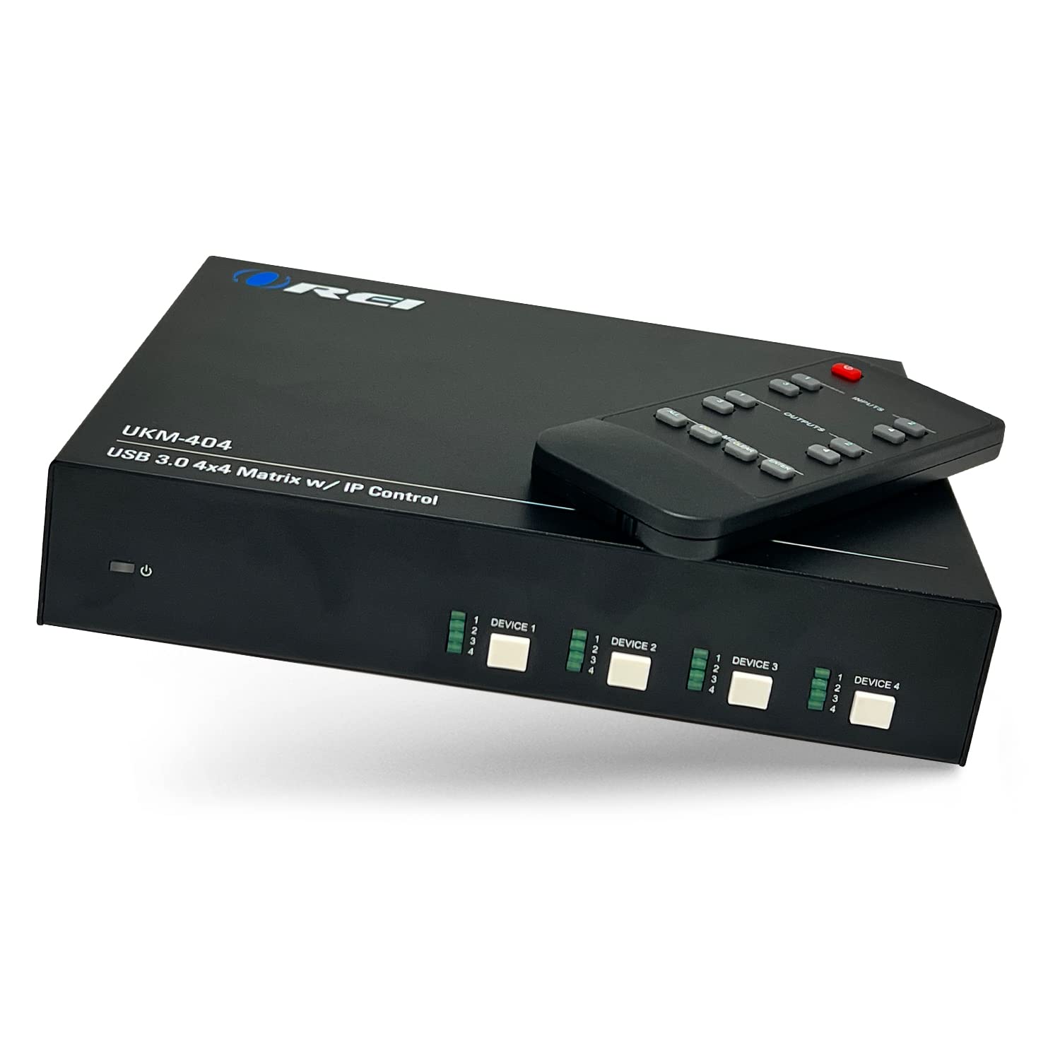 OREI USB 3.0 4x4 Matrix Peripheral Sharing Switch, Share 4 USB Devices with 4 Different Computer Hosts PC, Printer, Scanner, Mouse, Keyboard, Mulitiple Displays Monitor - IP/Remote Control