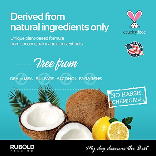 RUBOLD Natural Ear Cleaner for Dogs - Soothing and Organic Dog Ear Infection Treatment - Also Best Daily Ear Wash Solution for Every Cat Puppy and Pet