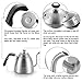 Pour Over Drip Coffee Kettle & Teakettles - Premium 18/8 Stainless Steel - Precise Thermometer - Easy Grip Handle- Long Spout for Smooth Water Flow - for Brew Coffee - by Creative Lifestyles (1 L)