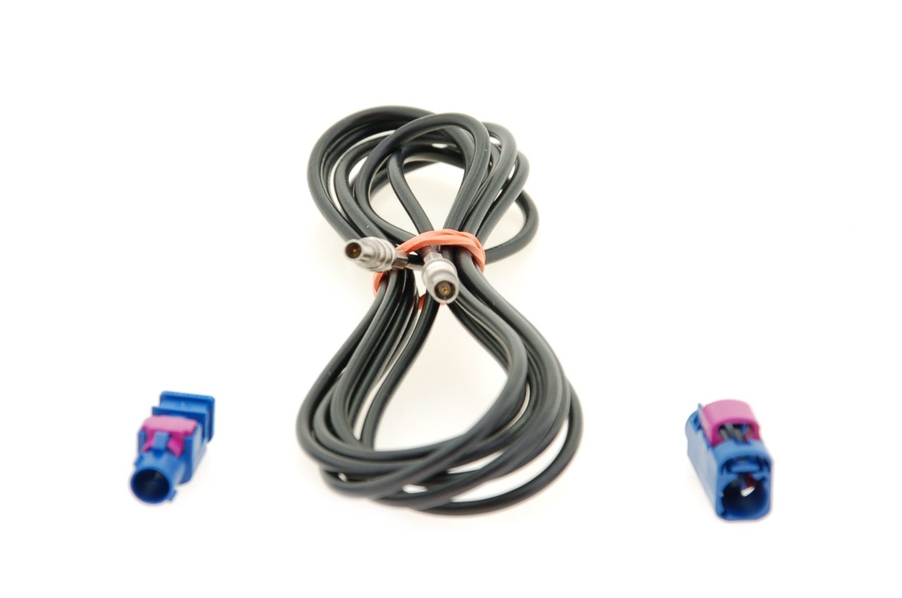 Alda PQ Antenna Extension cable 2m, RG174 for Neu Fakra/M Blue Code C to Neu Fakra/F Blue Code C