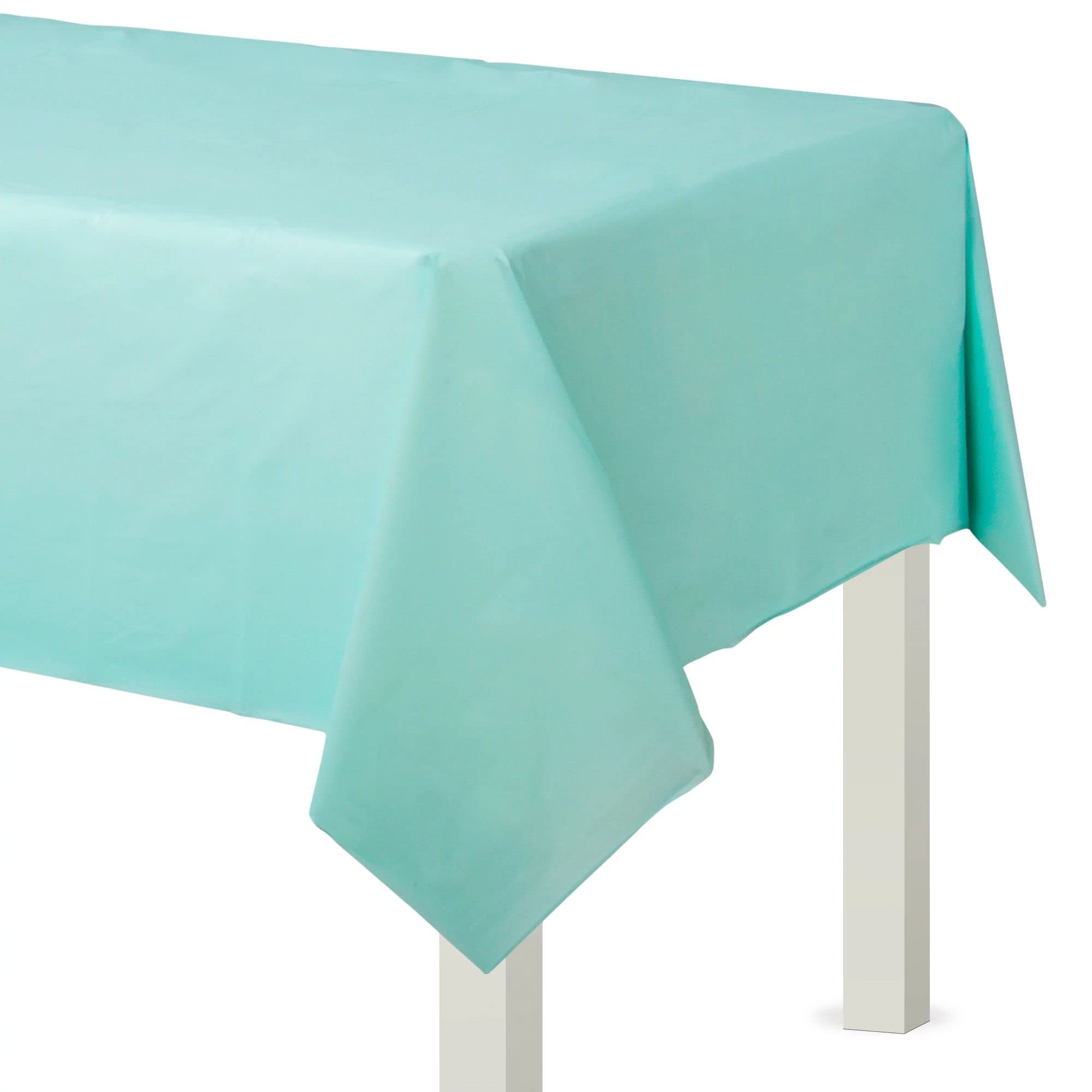 Flannel Backed Table Cover - 54" x 108" | Robin's-Egg Blue | 1 Pc.