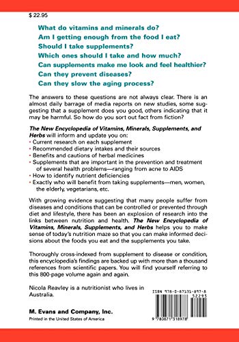 The New Encyclopedia of Vitamins, Minerals, Supplements, and Herbs: A Completely Cross-Referenced User's Guide for Optimal Health