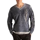 Ed Hardy Mens Love Kills Applique Sweater - Midnight
