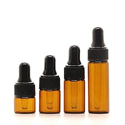ZbFwmx 20Pack Set 1ML Glass Bottles with Glass Eye
