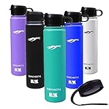 Quench Bottle Flip Top Lid 24oz. Double Wall Vacuum Insulated Water Bottle. Premium Grade Insulated Stainless Steel Water Bottle. Two Lids BPA Free