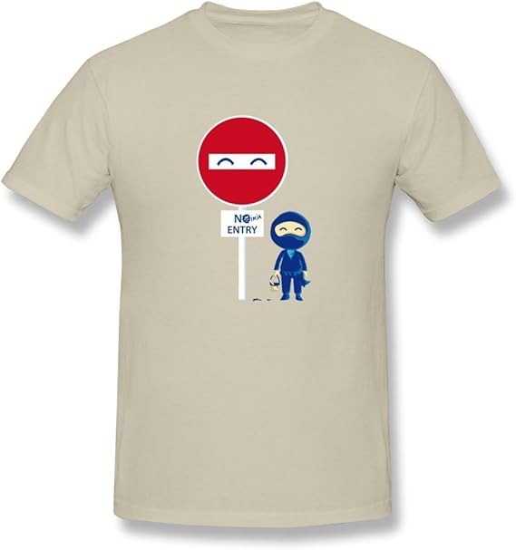 Amazon 素晴 メンズ 16 夏 ブルーの忍者と赤の忍者のマーク 半袖 Tシャツ ベージュ 3x Tシャツ カットソー 通販