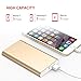 Yoobao G02 8000mAh Slim Portable Charger Power Bank External Battery Pack with Dual Input(iPhone+Android),Sleek Aluminum Alloy Shell and LED Display Charge for iPhone X 8 7 6s 6 Plus and More-Gold
