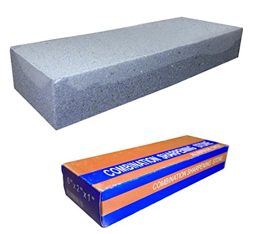 ZaZaTool - 6" Aluminium Oxide Sharpening Stone Dual Grit Hone Knife Blade Sharpener Fishing