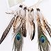 AWAYTR Tribal Style Feather Boho Headband Beads Cute Masquerade Fancy Dress Waistband Headpieces Hippie Hair Accessories