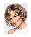 MILISI Wigs for Women Blonde Mixed Brown Wig Short Curly Wavy Bob Hailr Wigs Daily Costume Synthetic Full Wigs with Wig Cap (Blonde Mixed Brown) MLS055