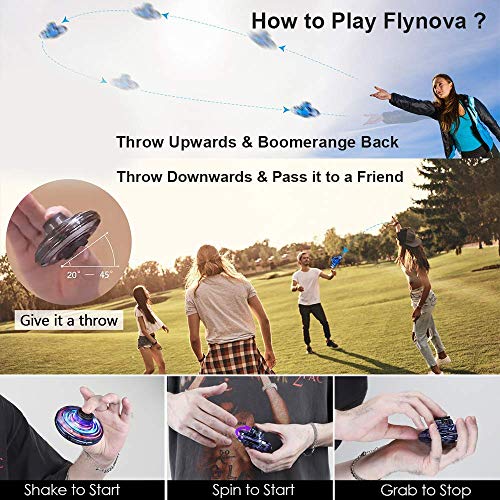 Flying Toys, Hand Operated UFO Drone with LED Light 4 Playing Mode USB Rechargeable Mini Flying Ball, Gifts Toys for Boys Girls Teens and Adults