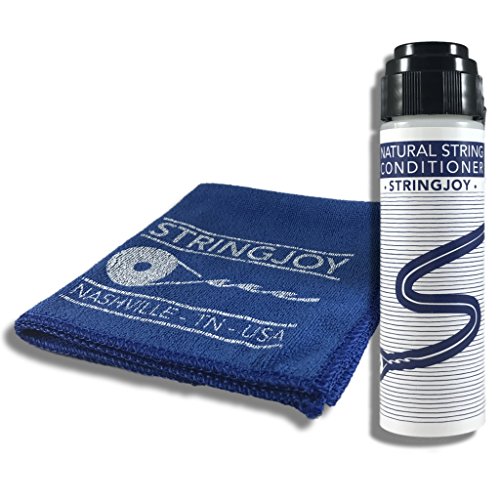 Stringjoy Natural Guitar String Conditioner & Cleaner with Free Microfiber Cleaning Cloth