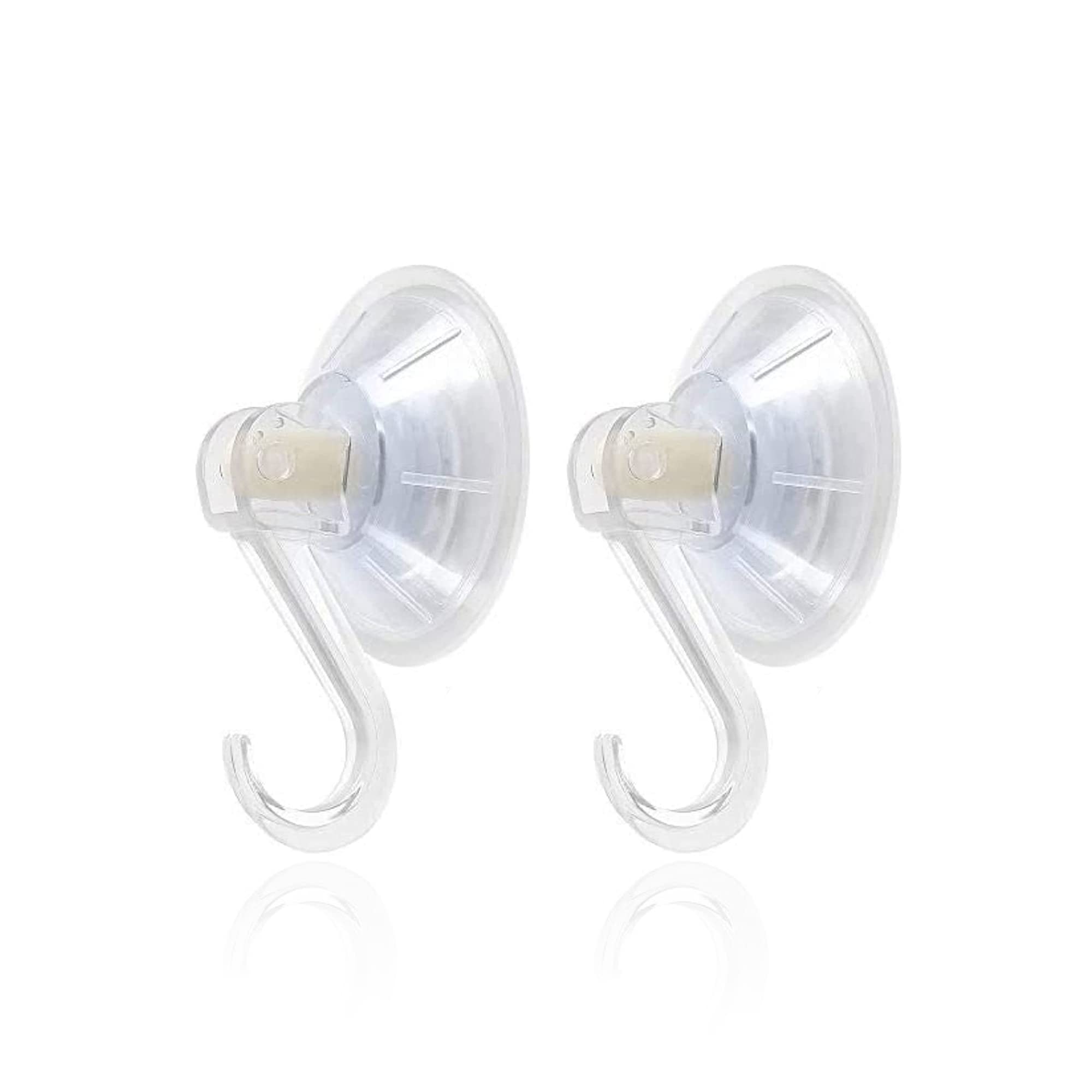 Photo 1 of 1st Choice Clear Plastic Suction Cup Hooks, 2 Pack Ultra Heavy Duty Power Lock Vacuum Traceless Smooth Waterproof Oil-Proof Wall Shower Kitchen Window Bathroom Holder