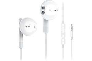 Kimwood Wired Earbuds with Microphone, Wired Earphones in Ear Headphones HiFi Stereo, Powerful Bass and Crystal Clear Audio, Compatible with iPhone, iPad, Android, Computer Most with 3.5mm Jack
