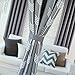 Best Home Fashion Grey Arrow Room Darkening Blackout Grommet Top Curtain 84