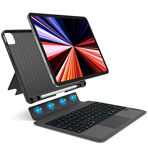 WIWU iPad Pro Keyboard Case for inch (2022-6th/2021-5th/2020-4th/2018  3rd Gen), Magnetic Detachable iPad