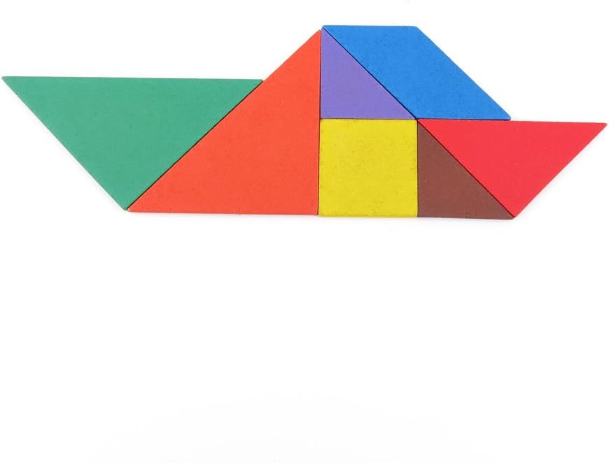 sequential puzzles Educational Wood Toys WY0017 Colorful Tangram Game Brainteaser Wisdom Challenge Intellectual Training Creative Thinking IQ Magic