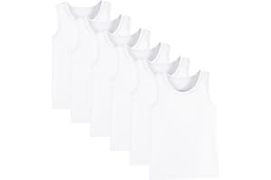 LESTECO 6-Pack Girls and Toddlers' Tank Tops Racerback Sleeveless Undershirts Girls Dance Tops（2-16Years）