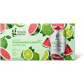 Good And Gather Watermelon Lime Sparkling Water, Unsweetened Zero Calorie Carbonated Drink, Naturally Flavored Seltzer, 12 fl oz 8 Pack