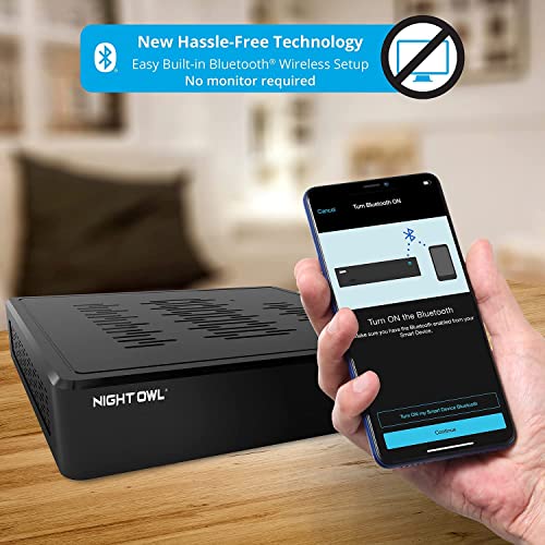 Night Owl 8 Channel 4K Bluetooth DVR with 1TB Hard Drive and 4 Wired 4K Spotlight Cameras with Audio Alerts and Sirens