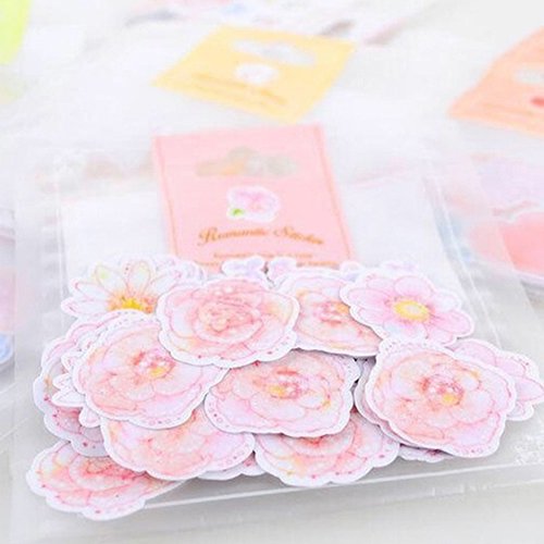 xxiaoTHAWxe Sticker, 70Pcs/Pack Romantic Sticker Scrapbooking Diary Album Phone School Supplies Decor - Thumbnail 5