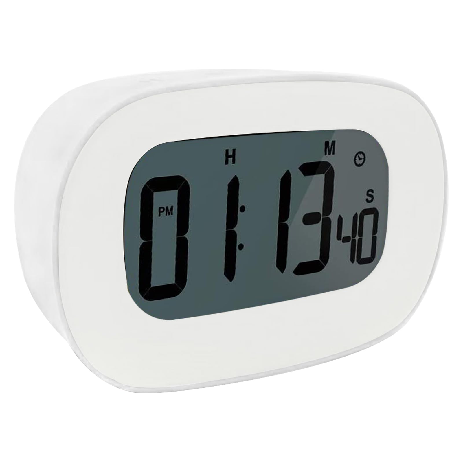 Photo 1 of Digital Timer with Clock, Magnetic Countdown Clock Stopwatch Timer for Kitchen Cooking Classroom Study Fitness Gym, Loud Sound or Silent, Touch Operation, Big Digits, 12/24 Hour Time (White)