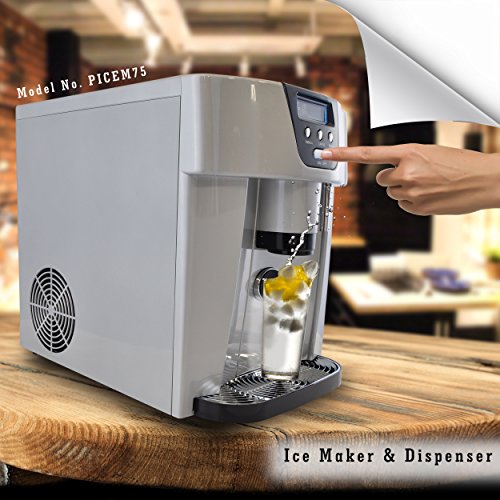 NutriChef Ice Maker and Dispenser Upgraded Machine Countertop Ice