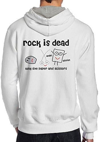 Xianliuli Rock Is Dead Men's Fashion Creative Casual Wear Cap With No Pocket Hoodie XXL White