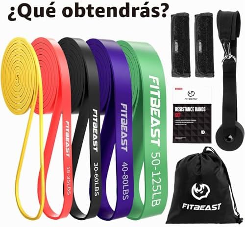 Banda de Resistencia, Gomas Elásticas de Musculación – Pull Up Band para Entrenamiento, Pilates, Yoga, Fisioterapia y Gimnasio en Casa