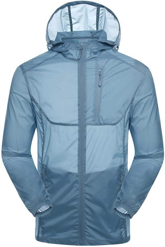 Men'S Waterproof Fishing Jacket, Sunscreen Hoodie Breathable, Sweat