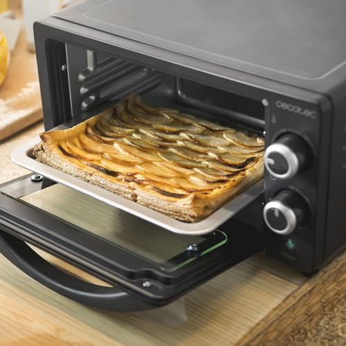 Horno de sobremesa Bake&Toast 1090 Black, 10 L, 1000 W, Temporizador 60min, Temperatura regulable hasta 230ºC, bandeja para hornear, parrilla y una asa con pinzas