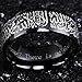 8mm Black Stainless Steel Islamic Muslim Shahada Ring