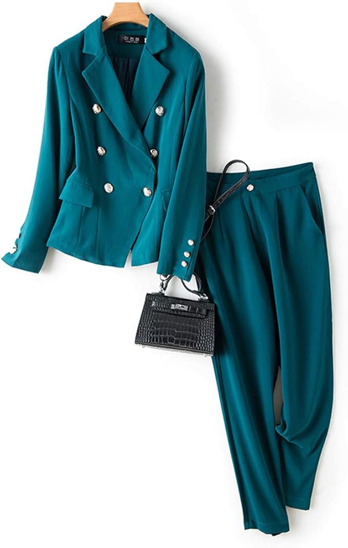 Amazon レディーズスーツ パンツスーツ セットアップ 2点セット ビジネス Ol 通勤 ママ おしゃれカジュアルスーツ パンツスーツ 通販