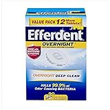 Efferdent PM Overnight Denture Cleanser Tablets Power Mint