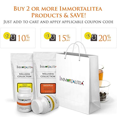 White Mulberry Tea - Loose Leaf - Blood Sugar Balance Herbal Tea - Pure Morus Alba - Caffeine-Free - 1 Ounce - Thumbnail 2