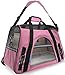 Paws & Pals Airline Approved Pet Carrier - Soft-Sided Carriers for Small Medium Cats and Dogs Air-Plane Travel On-Board Under Seat Carrying Bag with Fleece Bolster Bed for Kitten Cat Puppy Dog Taxi