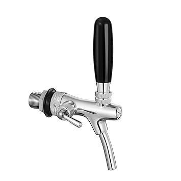 Gastrobedarf Westerbarkey Kompensator Schankhahn mit Schaumtaste 55mm Gewinde Chrom