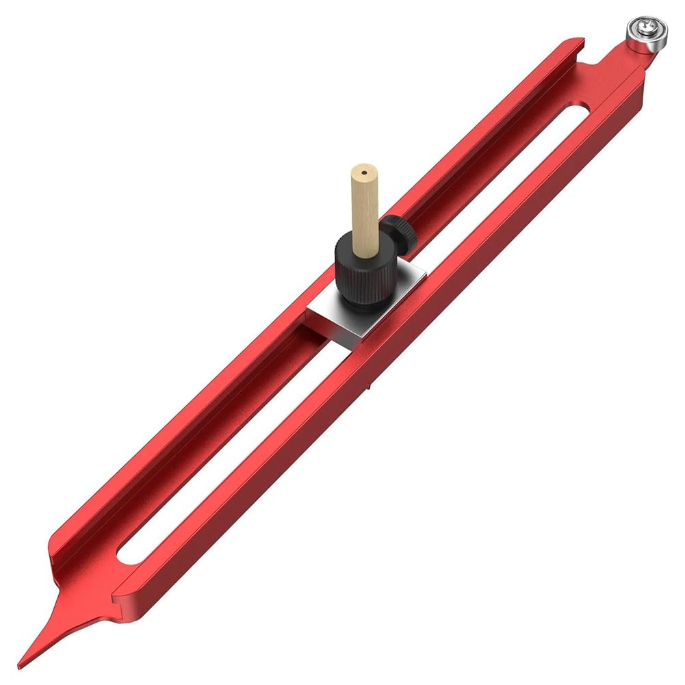 NISHZHU Contour Gauge Scribe Tool, Profile Scribing Ruler with Adjustable Pencil Holder, Woodworking Edge Corner Gauge