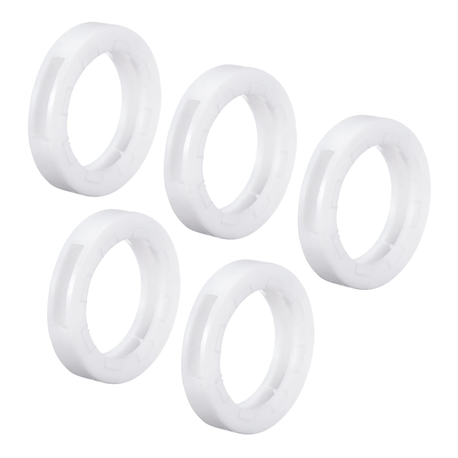 PATIKIL Key Cap Cover Rings, 20Pcs 24mm Keys Identifier Coding Tags Silicone Sleeve for Office House Apartment White