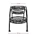 Dazone® Wrought Iron Pot Plant Stand for Three Plants Indoor or Outdoor Garden Patio Decor Arch Design Black