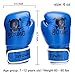 Dtown Kids Boxing Gloves 6oz Boys Gloves for Children Age 7 to 12 Years PU Leather Blue