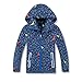 Jingle Bongala Kids Waterproof Rain Jackets Lightweight Raincoats Fleece & Knitted Lining Hooded Windbreaker for Boys Girls